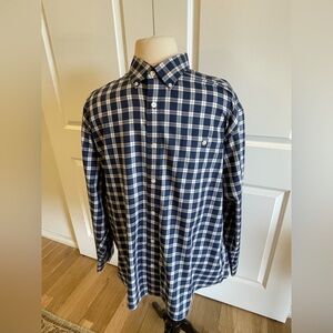 Navy and Cream Plaid  Shirt From Orvis